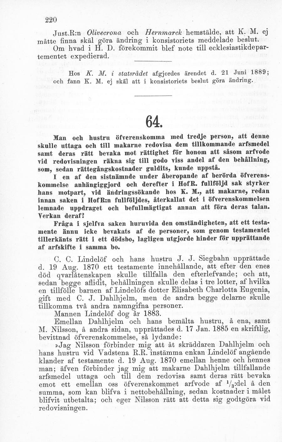 Sidbild, NJA 1889 s. 220